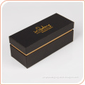 Hot stamping custom logo printing black lid covered paper box